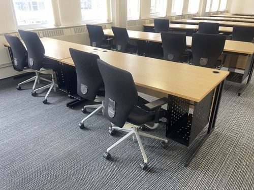 Office desks straight - office, desk
