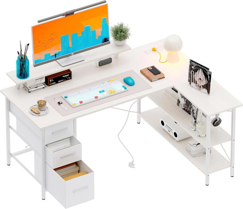 Corner computer desk - computer, with