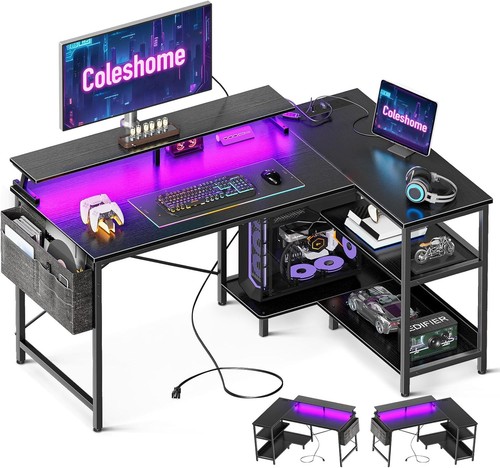 Coleshome shaped gaming desk - coleshome,