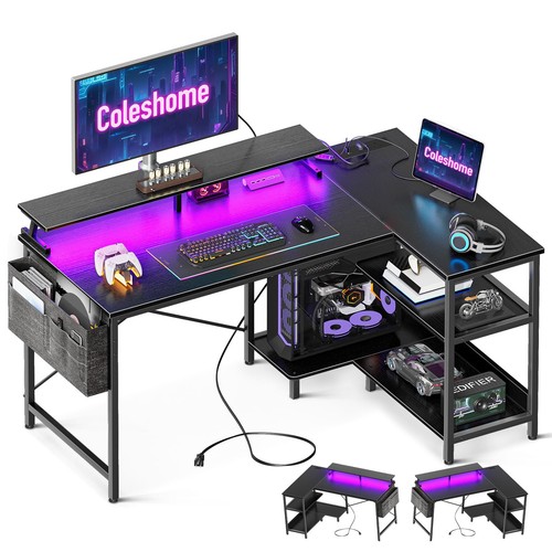 Coleshome shaped gaming desk - coleshome,
