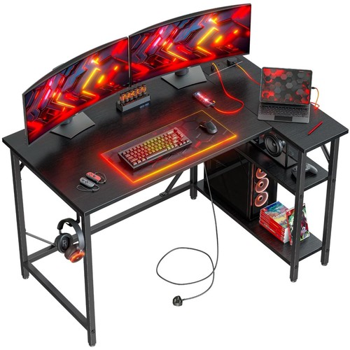 Shaped gaming desk 120x70cm - desk,