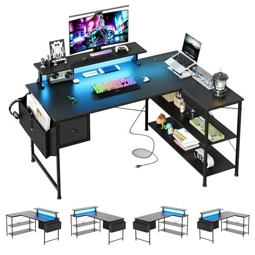 Shaped gaming desk - l,