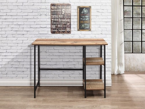 Urban rustic study desk - rustic, metal
