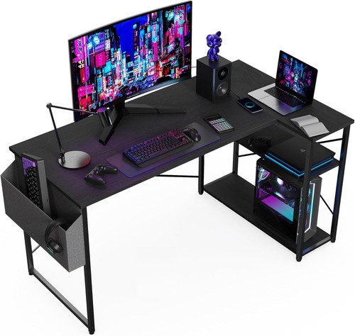 Shaped gaming desk - desk, 120x70cm