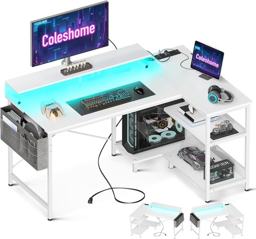 Shaped gaming desk - shaped, with