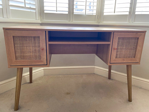 Light wood computer desk - wood,