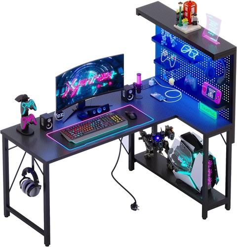 Shaped gaming corner - shaped, desk