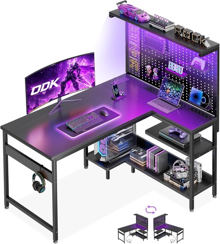 Gaming desk with - gaming, lights