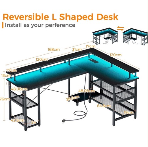 Odk shaped gaming - desk, with