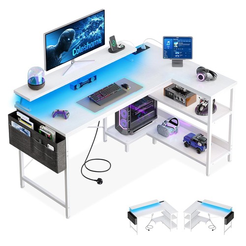 Coleshome shaped gaming desk - l,