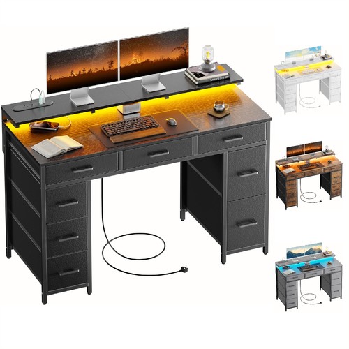 Computer desk with drawers - computer,
