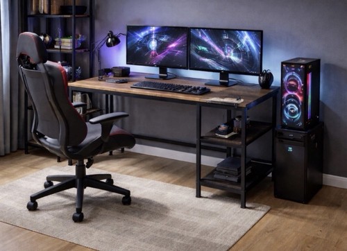 Brand new wooden computer desk - computer,
