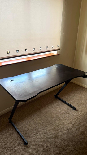Black computer desk - black,