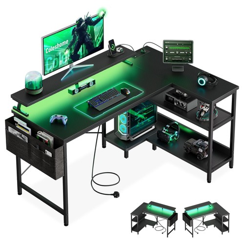 Coleshome shaped gaming desk - shaped,