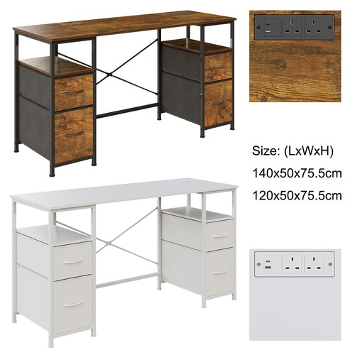 Drawers computer desk home - 4,