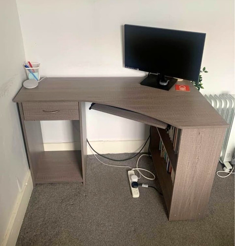 Grey corner computer desk - grey,