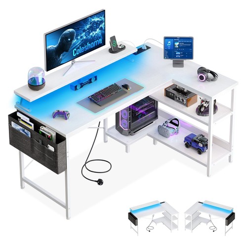 Shaped computer desk - shaped,