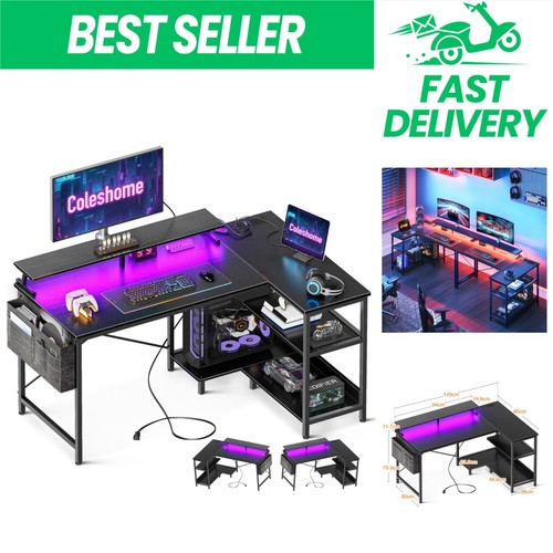 Coleshome shaped gaming desk - coleshome,