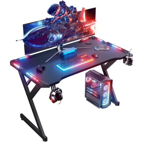 Gaming desk with - gaming, led