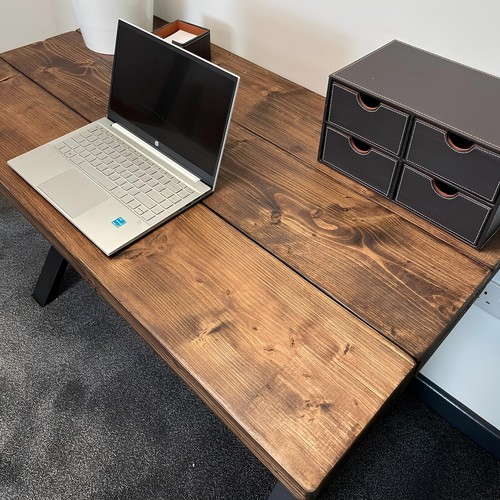 Rustic wood desk urban - rustic,