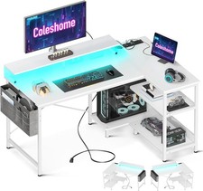 L Shaped Gaming Desk with LED