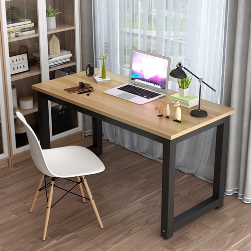 Light walnut modern study desk - modern,
