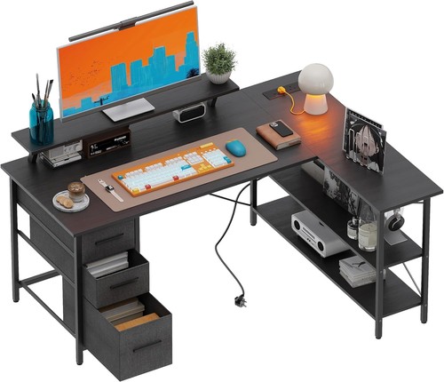 Corner computer desk - computer, with