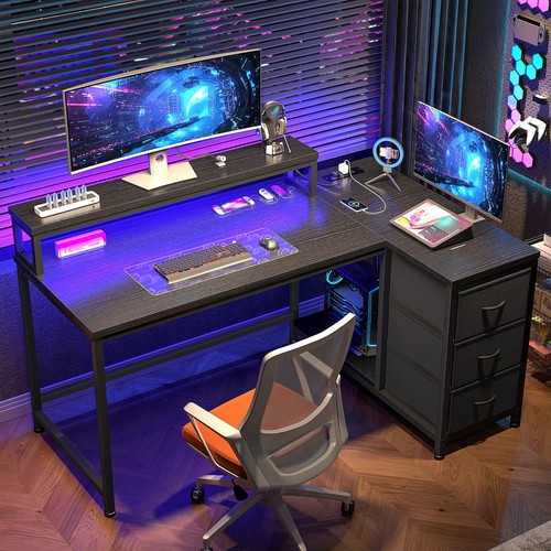 Shaped gaming desk 120x80cm - l,