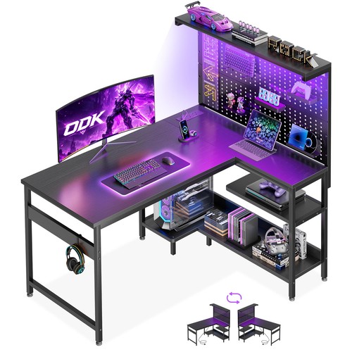 Odk gaming desk with led - desk,