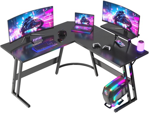 Shaped gaming desk with - gaming,