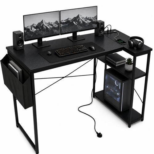 Shaped gaming office desk - , l