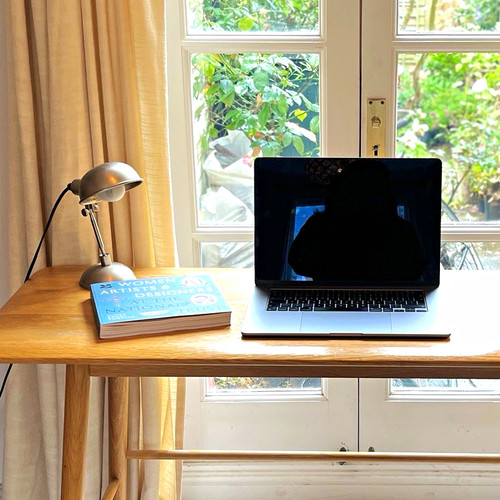 Oak wood desk side - wood,