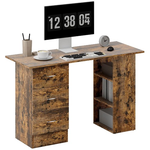 Homcom computer desk drawers - homcom, w/drawers